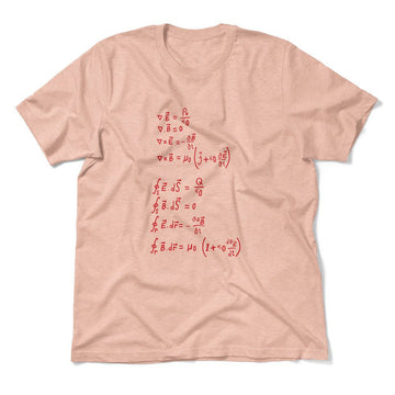 Physics Formula Men/Unisex T-Shirt in Heather Peach color